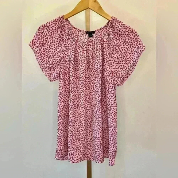 Ann Taylor Women's Floral Flutter Sleeve Blouse Size S Multicolor Casual - Picture 1 of 7